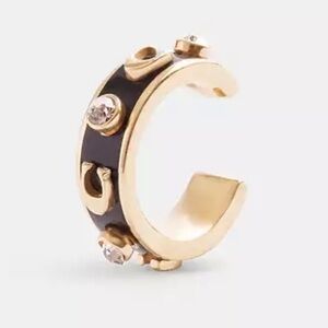 Coach Signature Enamel Stone Ear Cuff nwt in packaging